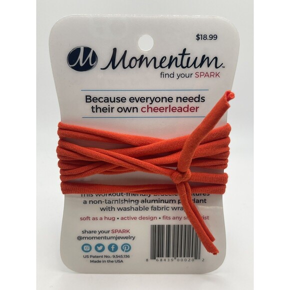 Momentum Motivation Inspirational BELIEVE IN YOURSELF Orange Wrap Bracelet New - Picture 6 of 7